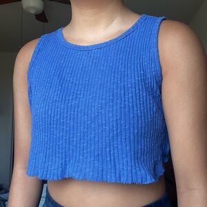 LA Hearts by PacSun- blue cropped tank